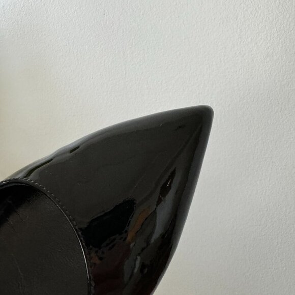 Saint Laurent Paris Black Patent Leather Pointed Toe Ballet Flats - Picture 4 of 13